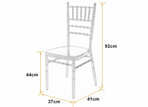 kích thước ghế tiffany, chiavari